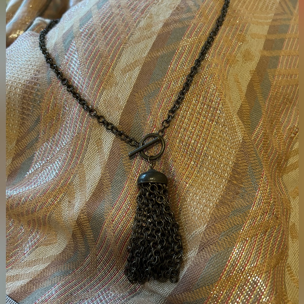 VTG Sunday Funday ~ Jewelry Jam: Brass Tassel Necklace